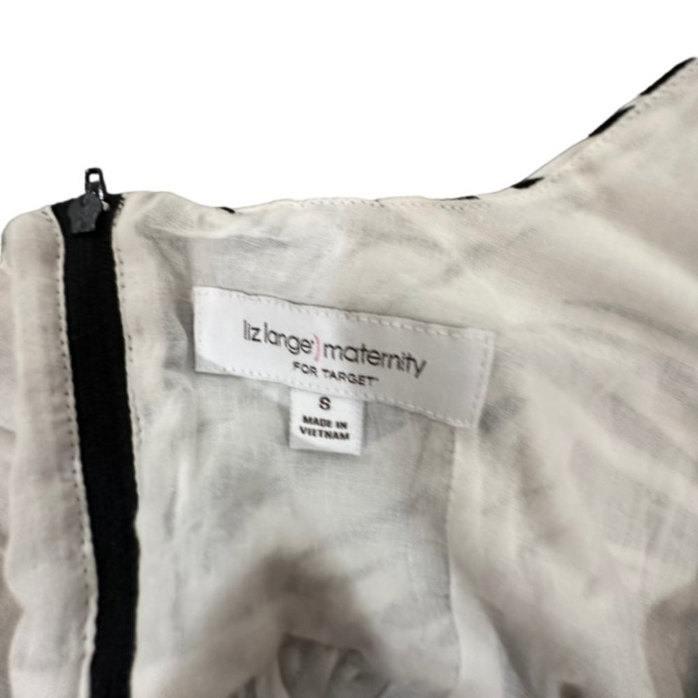 Liz‎ Lange Maternity Black and White Print Dress Small - Picture 6 of 7